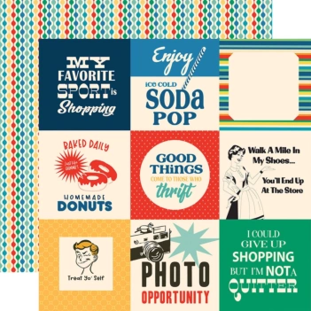 Carta Bella Mercantile Paper 4"x4" Journaling Cards 30x30cm