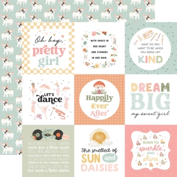 Paper 4 "x4" Journaling Cards That's My Girl Carta Bella 30x30cm