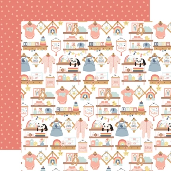 Echo Park Baby On Board Girl Papier Baby Girl Nursery 30x30cm