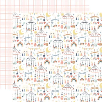 Echo Park Baby On Board Girl Papier Baby Good Night Mobiles 30x30cm