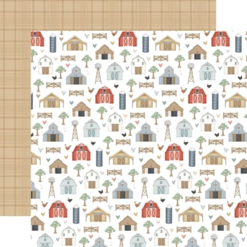 Papel Backyard Barns On The Farm Carta Bella 30x30cm