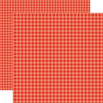 Papier Cherry Red Gingham Bold Echo Park 30x30cm