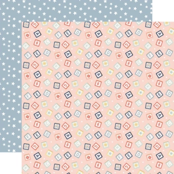 Echo Park Baby On Board Girl Papier Cute ABC Blocks 30x30cm