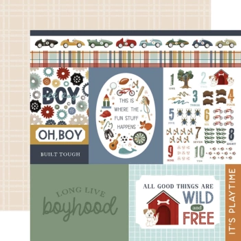 Paper Multi Journailing Cards That's My Boy Carta Bella 30x30cm