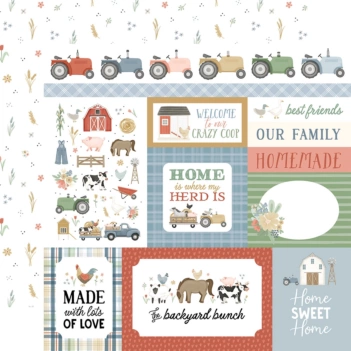 Carta Bella On the Farm Papier Multi Journaling Cards 30x30cm