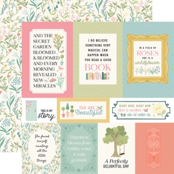 Papel Multi Journaling Cards Secret Garden Carta Bella 30x30cm