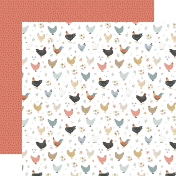 Papel Roaming Chickens On The Farm Carta Bella 30x30cm