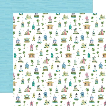 Papier Beach Houses Beach Town Carta Bella 30x30cm
