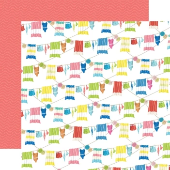 Carta Bella Swimwear Clothesline Beach Town Swimwear Paper 30x30cm