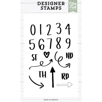 Sellos transparentes Emily Numbers And Shapes Designer 2025 Echo Park