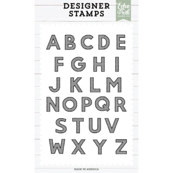 Tampons transparents Lined Alphabet Designer 2025 Echo Park