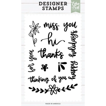 Tampons transparents Miss You Sentiments Designer 2025 Echo Park
