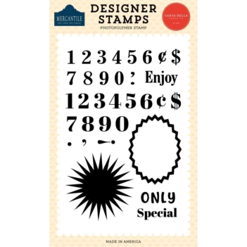Carta Bella Mercantile Transparante Stempels Price Sticker 