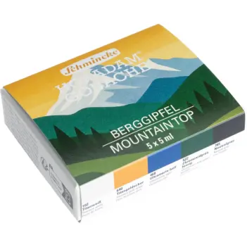 Set 5 tubes of Mountain Top gouache Horadam Schmincke 5ml