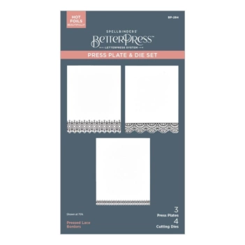 Spellbinders Platten Set und Stanzschablonees für BetterPress Lace Borders 