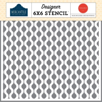 Carta Bella Mercantile Stencil Groovy Squiggles 15x15cm