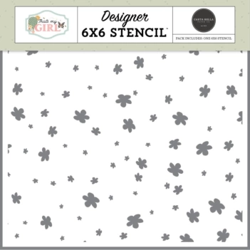 Stencil Little Wildflower That's My Girl Carta Bella 15x15cm