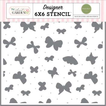Stencil So Very Sweet Butterflies Secret Garden Carta Bella 15x15cm