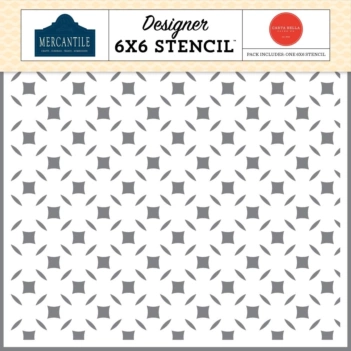 Carta Bella Mercantile Stencil Thrifted Geometric 15x15cm