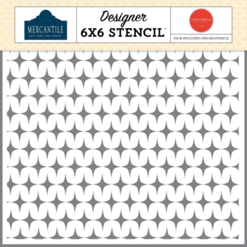 Carta Bella Mercantile Stencil Wavy Sparkle 15x15cm