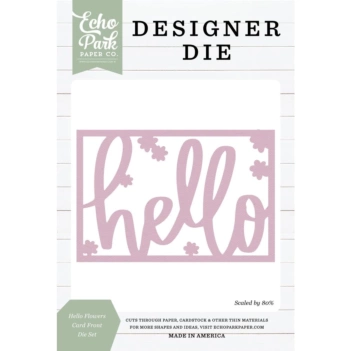 Echo Park Designer 2025 Dies Hello Flowers Card Front 