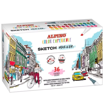 Set de 36 rotuladores Sketch Marker Color Experience Alpino