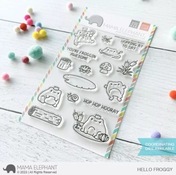 Ensemble de tampons transparents Hello Froggy Mama Elephant
