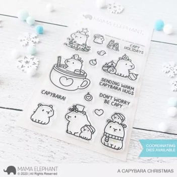 Ensemble de tampons transparents A Capybara Christmas Mama Elephant