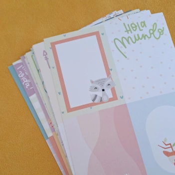 Kit Scrapbooking Tessere Pequeño Tipi Iriri Estudio 15x20cm