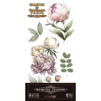 Transfert Multisurface Pivoines La Vie en Fleurs 15x30cm