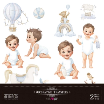 Transfer Multisuperfície Sweet Baby Boy 30x30cm
