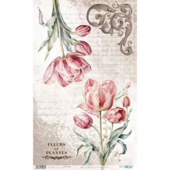 Tulipas de papel de arroz I La Vie en Fleurs II PapersForYou 54x33cm
