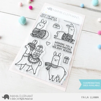La Llama Mama Elephant Clear Stamp Set Fa La Llama Mama Elephant