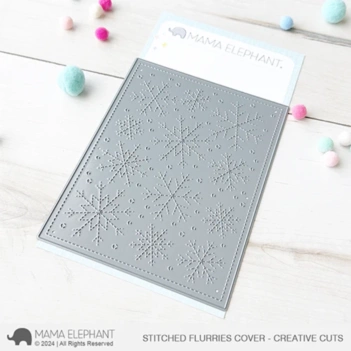 Fustella Stitched Flurries Cover Mama Elephant