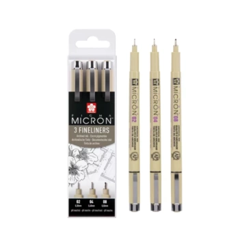 Sakura Pigma Micron  Set of 3 Fineliners