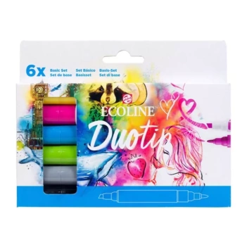 Zestaw 6 markerów Duotip Basic Ecoline