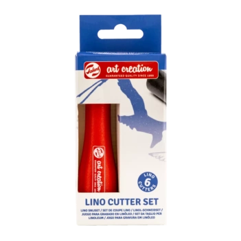 Set of 5 Gouges and Handle for Art Creation Linoleum