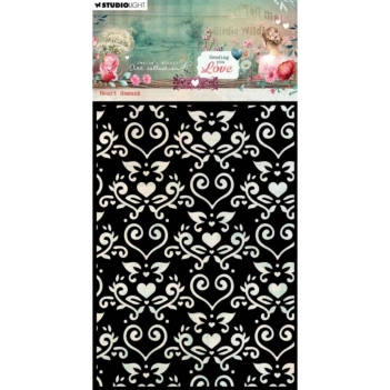 Studio Light Sending You Love Schablone Heart Damask 