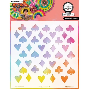 Queen of Hearts Art Stencil Template By Marlene Studio Light
