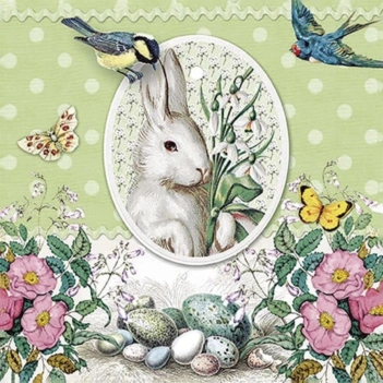 Servilletas Rabbit Green Ambiente 33x33cm