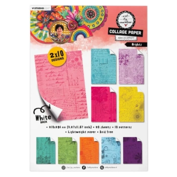 Studio Light Art By Marlene Scrapbooking Set Collage Paper Brights  