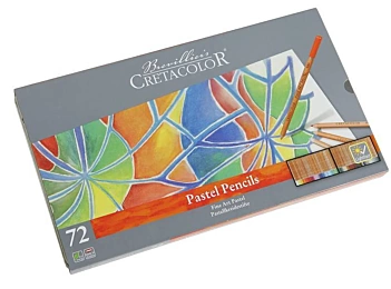 Caixa metálica com 72 lápis pastel Cretacolor
