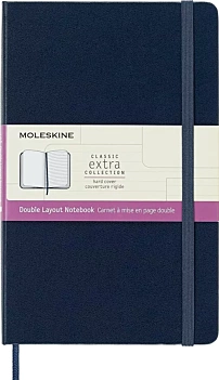 Libreta Profesional Negra Lisa Rayas Moleskine 13x21cm