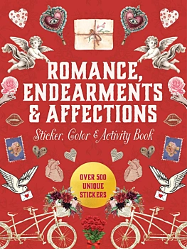 Romanticismo, sentimenti e affetti Libro di adesivi, colori e attività, inglese