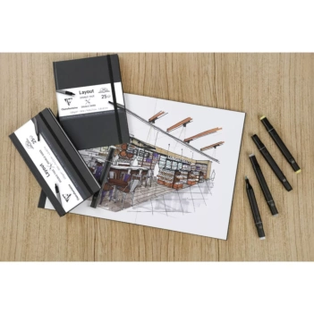 Cuaderno Dibujo Negro Clairefontaine 11x22cm