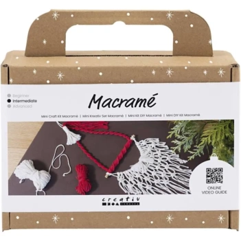 Creativ Company Mini Macramé Knutselset Kerstman