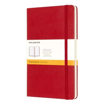 Moleskine Classic Collection Liniertes Notizbuch Hardcover Karminrot 13x21cm 
