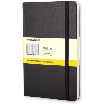 Cuaderno Negro Clásico Tapa Dura Cuadrícula 13x21cm Moleskine