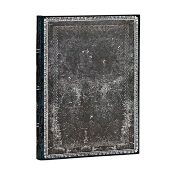Cuaderno de tapa dura Midi rayado Acero Medianoche Paperblanks 12x18cm 120g/m²