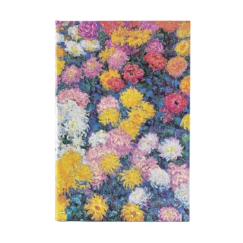 Cuaderno de tapa dura Midi punteado Crisantemos de Monet Paperblanks 13,5x21cm 120g/m²